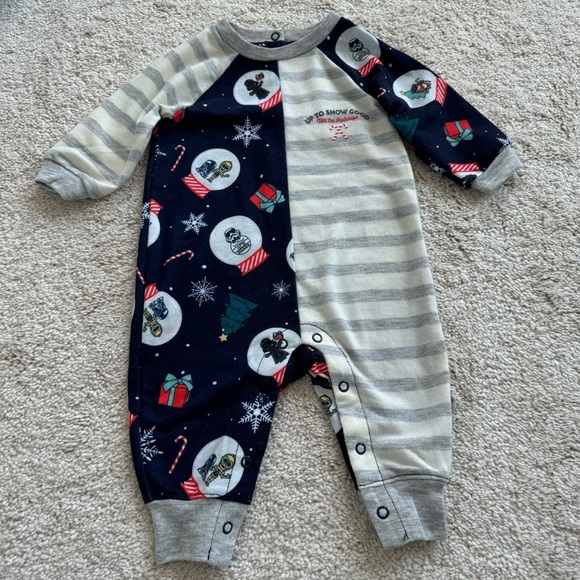 3-6M Holiday Star Wars Disney Baby Christmas Coverall - Picture 1 of 5